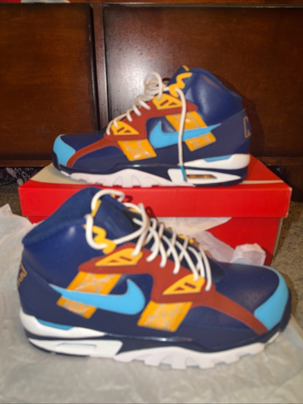 Nike men’s sz12 Bo Jackson “la rams”Basketball Shoes in Navy and Blue
